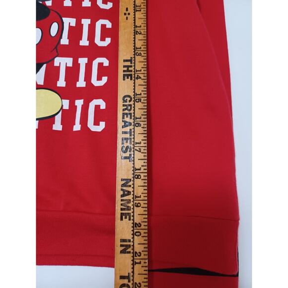 Authentic DISNEY Mickey Mouse Red Hoodie Sweatshirt Women's Medium 100% cotton - Picture 7 of 8